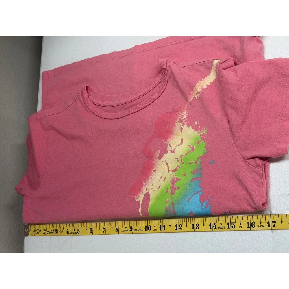 Polo Ralph Lauren T-Shirt Girls XL Pink Rainbow Big Pony Graphic Colorful Casual